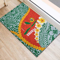 Penama Province Rubber Doormat Vanuatu Map - Plumeria Flag Color LT14 - Polynesian Pride