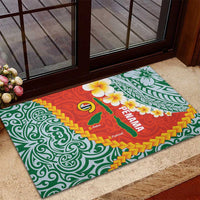 Penama Province Rubber Doormat Vanuatu Map - Plumeria Flag Color LT14 - Polynesian Pride