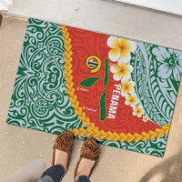 Penama Province Rubber Doormat Vanuatu Map - Plumeria Flag Color LT14 - Polynesian Pride