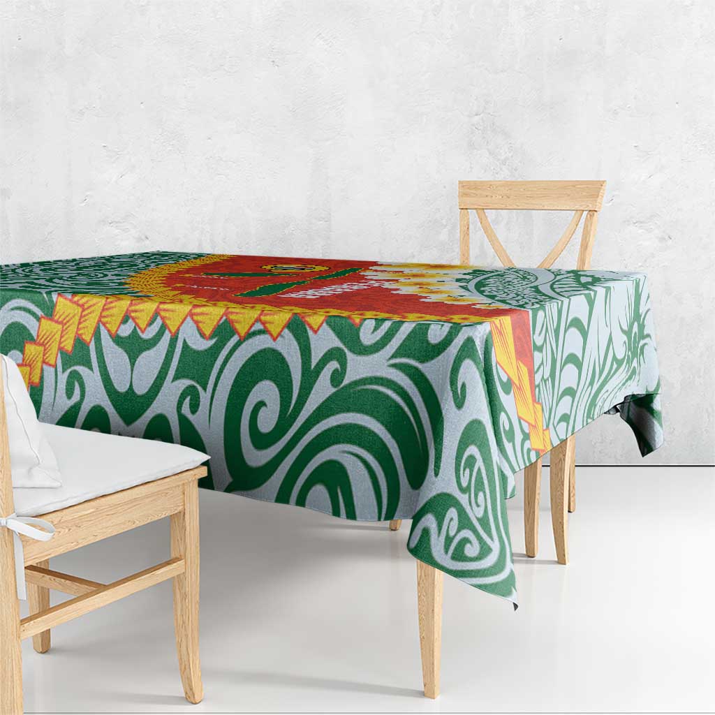 Penama Province Tablecloth Vanuatu Map - Plumeria Flag Color LT14 - Polynesian Pride