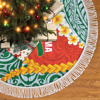 Penama Province Tree Skirt Vanuatu Map - Plumeria Flag Color LT14 - Polynesian Pride