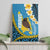 Sanma Province Canvas Wall Art Vanuatu Pattern Myna Bird - Plumeria Flag Color