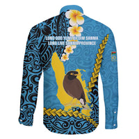 Sanma Province Family Matching Puletasi and Hawaiian Shirt Vanuatu Pattern Myna Bird - Plumeria Flag Color LT14 - Polynesian Pride
