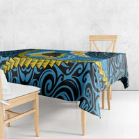 Sanma Province Tablecloth Vanuatu Pattern Myna Bird - Plumeria Flag Color LT14 - Polynesian Pride