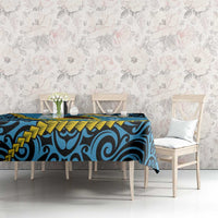 Sanma Province Tablecloth Vanuatu Pattern Myna Bird - Plumeria Flag Color LT14 - Polynesian Pride
