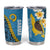 Sanma Province Tumbler Cup Vanuatu Pattern Myna Bird With Plumeria Flag Color