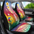 Shefa Province Car Seat Cover Vanuatu Pattern Map - Plumeria Flag Color