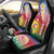 Shefa Province Car Seat Cover Vanuatu Pattern Map - Plumeria Flag Color