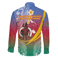 Shefa Province Family Matching Mermaid Dress and Hawaiian Shirt Vanuatu Pattern Map - Plumeria Flag Color LT14 - Polynesian Pride