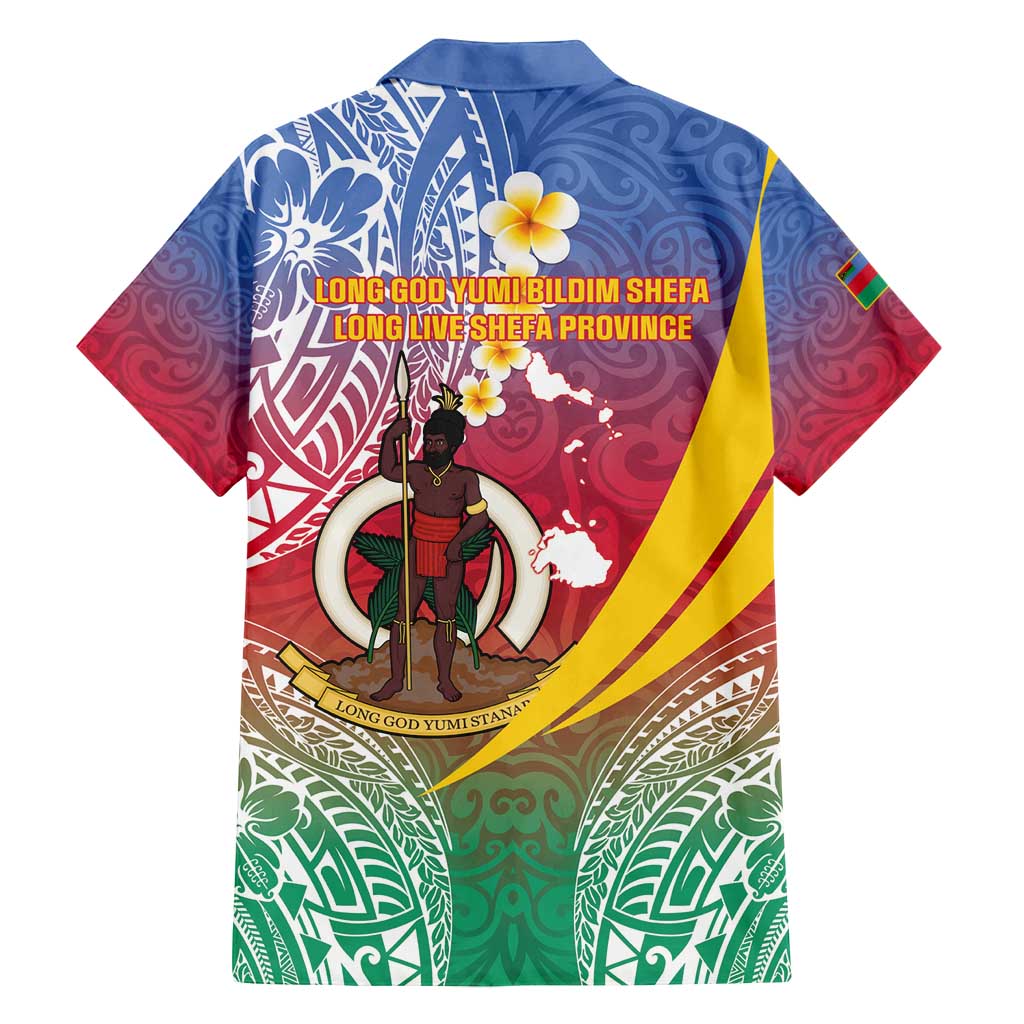 Shefa Province Family Matching Puletasi and Hawaiian Shirt Vanuatu Pattern Map - Plumeria Flag Color LT14 - Polynesian Pride