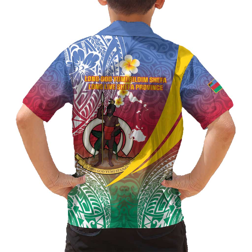 Shefa Province Family Matching Tank Maxi Dress and Hawaiian Shirt Vanuatu Pattern Map - Plumeria Flag Color LT14 - Polynesian Pride