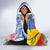 Shefa Province Hooded Blanket Vanuatu Pattern Map - Plumeria Flag Color