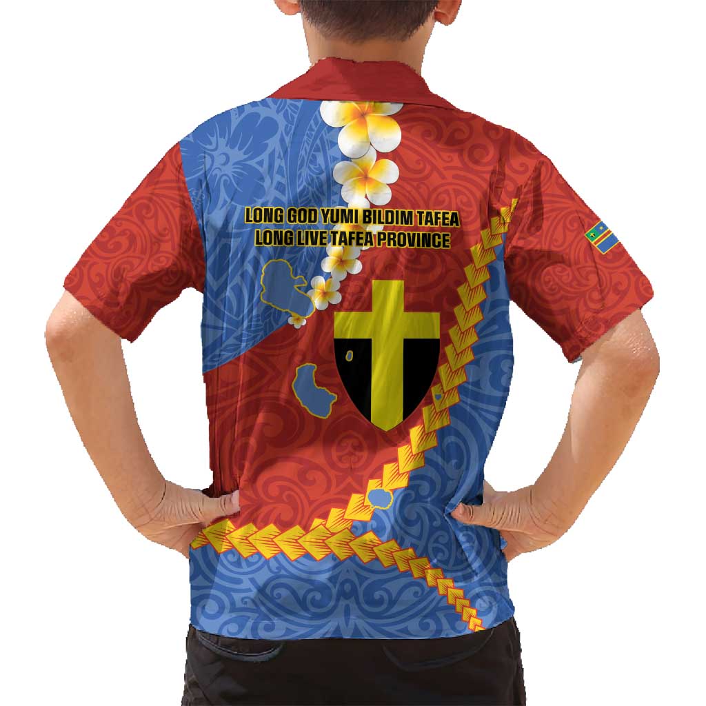 Tafea Province Family Matching Off Shoulder Maxi Dress and Hawaiian Shirt Vanuatu Pattern Map - Plumeria Flag Color LT14 - Polynesian Pride