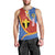 Tafea Province Men Tank Top Vanuatu Pattern Map - Plumeria Flag Color