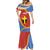 Tafea Province Mermaid Dress Vanuatu Pattern Map - Plumeria Flag Color