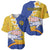 Torba Province Baseball Jersey Vanuatu Pattern Crocodile - Plumeria Flag Color