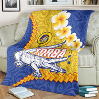 Torba Province Blanket Vanuatu Pattern Crocodile - Plumeria Flag Color