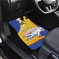 Torba Province Car Mats Vanuatu Pattern Crocodile - Plumeria Flag Color
