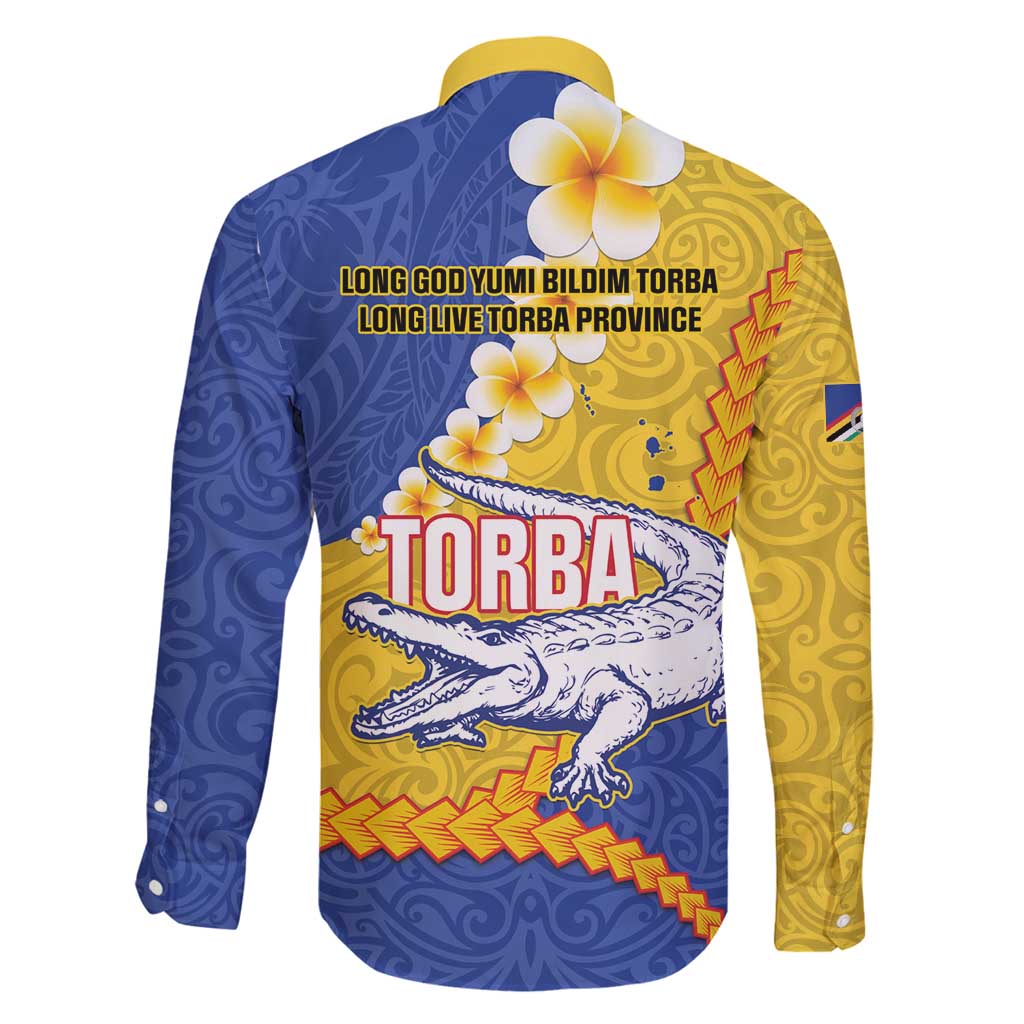 Torba Province Family Matching Off Shoulder Maxi Dress and Hawaiian Shirt Vanuatu Pattern Crocodile - Plumeria Flag Color