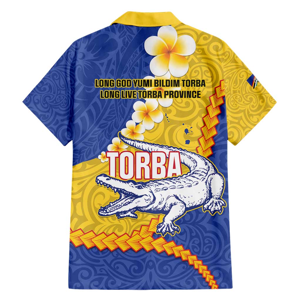 Torba Province Hawaiian Shirt Vanuatu Pattern Crocodile - Plumeria Flag Color LT14 - Polynesian Pride