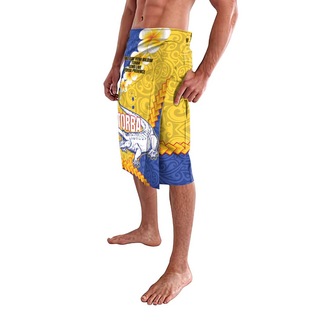 Torba Province Lavalava Vanuatu Pattern Crocodile - Plumeria Flag Color