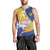 Torba Province Men Tank Top Vanuatu Pattern Crocodile - Plumeria Flag Color