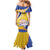 Torba Province Mermaid Dress Vanuatu Pattern Crocodile - Plumeria Flag Color