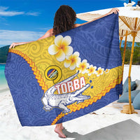 Torba Province Sarong Vanuatu Pattern Crocodile - Plumeria Flag Color LT14 One Size 44 x 66 inches Yellow - Polynesian Pride
