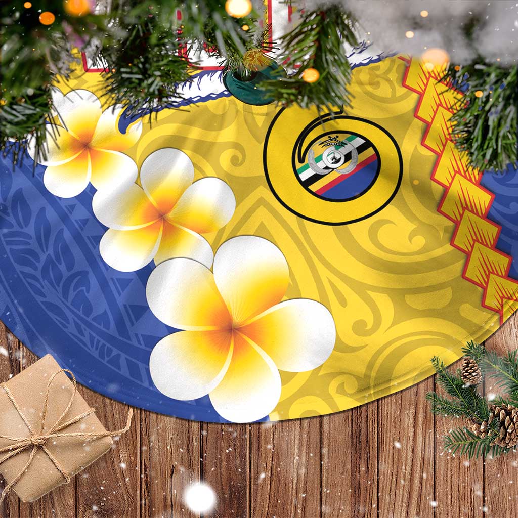 Torba Province Tree Skirt Vanuatu Pattern Crocodile - Plumeria Flag Color LT14 - Polynesian Pride