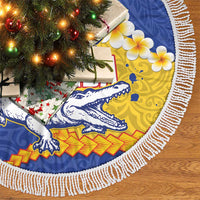 Torba Province Tree Skirt Vanuatu Pattern Crocodile - Plumeria Flag Color LT14 - Polynesian Pride