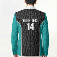 Custom New Zealand Stingray Oztag Blazer Tag Rugby Maori Pattern Black Version LT14 - Polynesian Pride