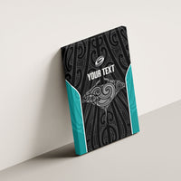 Custom New Zealand Stingray Oztag Canvas Wall Art Tag Rugby Maori Pattern Black Version LT14 - Polynesian Pride