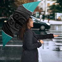 Custom New Zealand Stingray Oztag Umbrella Tag Rugby Maori Pattern Black Version LT14 - Polynesian Pride