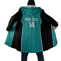 Custom New Zealand Stingray Oztag Cloak Tag Rugby Maori Pattern Teal Version LT14 - Polynesian Pride