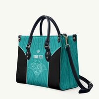 Custom New Zealand Stingray Oztag Leather Bag Tag Rugby Maori Pattern Teal Version LT14 Teal - Polynesian Pride