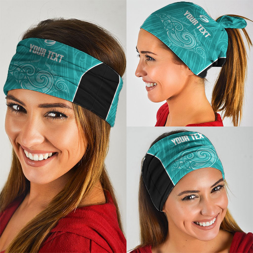 Custom New Zealand Stingray Oztag Neck Gaiter Tag Rugby Maori Pattern Teal Version LT14 - Polynesian Pride