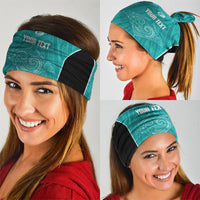 Custom New Zealand Stingray Oztag Neck Gaiter Tag Rugby Maori Pattern Teal Version LT14 - Polynesian Pride