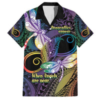 Personalized Polynesian Memorial Family Matching Long Sleeve Bodycon Dress and Hawaiian Shirt Dragonflies Appear When Angels Are Near LT14 Dad's Shirt - Short Sleeve Colorful - Polynesian Pride