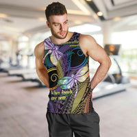 Personalized Polynesian Memorial Men Tank Top Dragonflies Appear When Angels Are Near