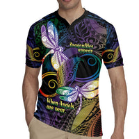Personalized Polynesian Memorial Rugby Jersey Dragonflies Appear When Angels Are Near