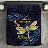 As Long As I Breathe You'll Be Remembered Bedding Set Dragonflies Memorial - Polynesian Pattern LT14 Black - Polynesian Pride