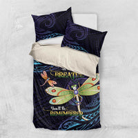 As Long As I Breathe You'll Be Remembered Bedding Set Dragonflies Memorial - Polynesian Pattern LT14 US Twin 172cm x 218cm Black - Polynesian Pride