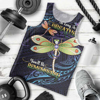 As Long As I Breathe You'll Be Remembered Men Tank Top Dragonflies Memorial - Polynesian Pattern