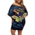 As Long As I Breathe You'll Be Remembered Off Shoulder Short Dress Dragonflies Memorial - Polynesian Pattern