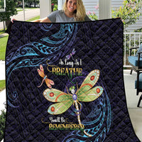 As Long As I Breathe You'll Be Remembered Quilt Dragonflies Memorial - Polynesian Pattern LT14 Black - Polynesian Pride