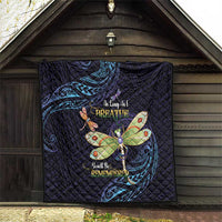 As Long As I Breathe You'll Be Remembered Quilt Dragonflies Memorial - Polynesian Pattern LT14 - Polynesian Pride