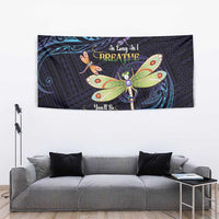 As Long As I Breathe You'll Be Remembered Tapestry Dragonflies Memorial - Polynesian Pattern