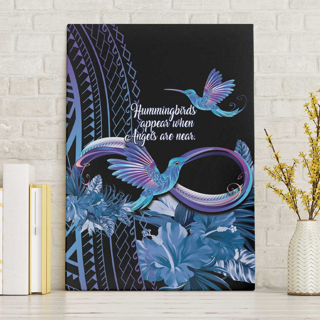 Polynesian Memorial Canvas Wall Art Hummingbirds Appear When Angels Are Near LT14