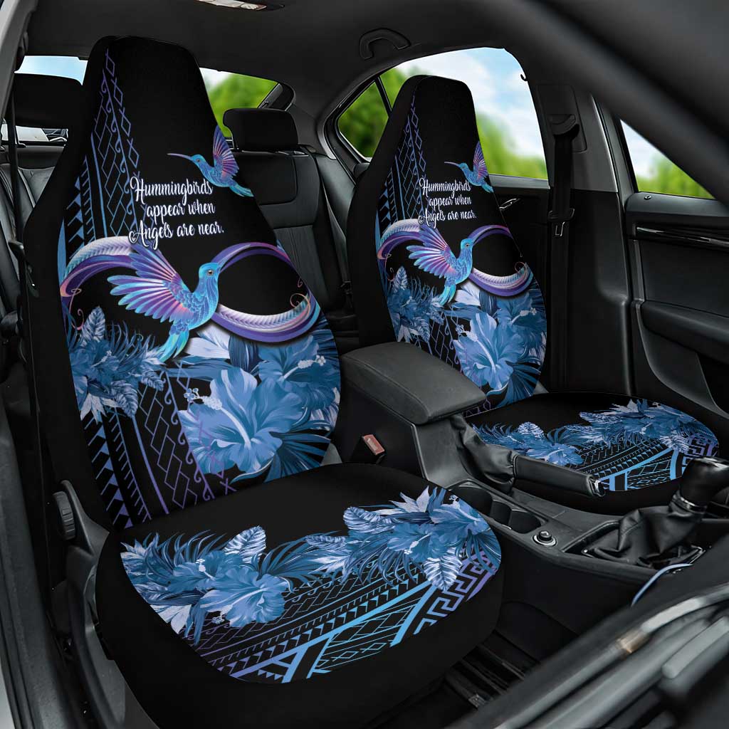 Polynesian Memorial Car Seat Cover Hummingbirds Appear When Angels Are Near LT14