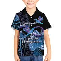 Polynesian Memorial Family Matching Puletasi and Hawaiian Shirt Hummingbirds Appear When Angels Are Near LT14